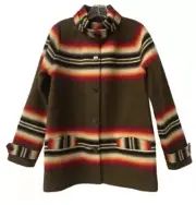 179 Pendleton Women's Toboggan Coat $489 XS NWT 1931 Cedar Roman Stripe Archival