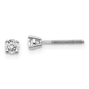 14kw .25ct VS2/SI1 G I Diamond Stud Thread on/off Post Earrings
