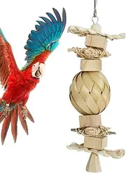 Wooden Bird Toys, Bite Resistant Cage Wooden Blocks, Multi-Layer Chew Toys, Funny Pet Supplies for Parakeets, Hamsters, Gerbils, Chicks
