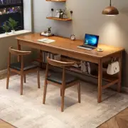 Lynard Walnut Color Solid Wood Study Desk with Drawers/Rubberwood/Long Study ...