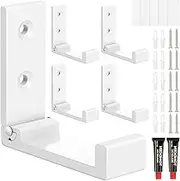 Folding Coat Hooks, 5pcs White Wall Hooks Heavy Duty for Hanging Coat Towel Backpack, Foldable Adhesive Hooks, Headphone Jacket Holder, Aluminum Alloy No Rust Hook with Screws for Purse Hat Bag Keys