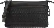 [LECONI] Shoulder Bag and Clutch in One - Leather Bag for Women Women's Genuine Buffalo Leather Bag for Festival Leisure Events Women's Braided Leather 27 x 17 x 4 cm LE3081