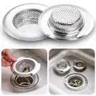 2PCS Stainless Steel Kitchen Sink Mesh Strainer Waste Plug Filter Drain Stopper