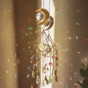 Crystal Sun Catcher, Moon Prism Pendant, Window Wall Hanging Home Decor