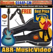 Ovation Celebrity Elite Plus CE48P-RG Guitar & Ovation 8117 Super Shallow Case