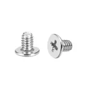 M2 x 3mm Laptop Computer Screws 3.8mm Dia Phillips Head Screw Silver Tone 100pcs