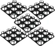 CAXUSD 5pcs Nursery Pot Brackets Round Hole Planting Tray Holder for Indoor Gardening Lightweight Durable Plant Nursery Tray Racks for Seedling Propagation and Germination