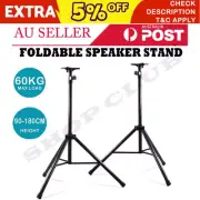 AU 2pcs Speaker Stand Adjustable Tripod Height Mount Studio Floor Stage Home NEW