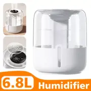 6.8L Humidifier for HOME OFFICE with Light,Quiet & Auto-of Cool Mist Humidifier