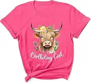 [Generic] Women's Shirt Highland Cattle Cow Birthday Girl Heifer Lover Farm Farming Gift