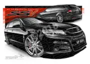 Holden Commodore VF VF SSV WAGON VF SSV WAGON PHANTOM CHROME WHEELS A3 FRAMED PR