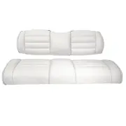 Premium Vinyl Seat Cushions for GTW Mach3 Golf Cart Rear Seat - White