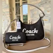 Coach Graphic Teri Hobo Shoulder Bag Crossbody/Wallet option Walnut/Chalk NWT