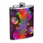 Rainbow Body Em1 8oz Stainless Steel Flask Drinking Whiskey Liquor