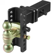 VEVOR Adjustable Trailer Hitch, 15cm Drop & 11.43cm Rise Hitch Ball Mount with 6.35cm Receiver, Solid Tube, 6577 kgs GTW, 5.08cm & 5.08-0.79cm 45# Ste