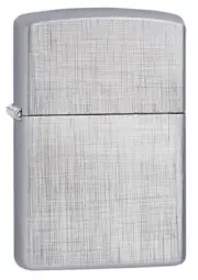 Zippo 28181, Classic Linen Weave Chrome Finish Lighter, Full Size