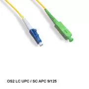 LOT10 10 Meter LC UPC/ SC APC OS2 9 /125 Simplex Single-Mode Fiber Optic Cable