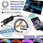 LED 燈 DRL 眉毛柔性 WRGB APP 3 6CM 歡迎 RGB 矩陣汽車摩托車 VINYX 3CM 6CM 軟