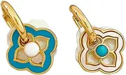[AIMALL] Elegant Multi-Wear Natural Shell Four-Leaf Clover Earrings for Women, High-End Fashion Oil-Drop Design, 0.59 Inches, Luxurious Style