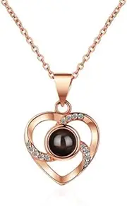 [XUROODHE] Sterling Silver Projection Necklace in 100 Languages