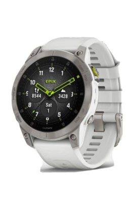 Garmin Epix (Gen 2) White Titanium GPS Premium Active Smartwatch Watch