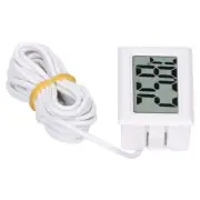 Digital Thermometer Mini LCD Wired Temperature Instrument FY13001White