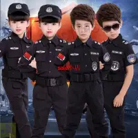 在飛比找蝦皮購物優惠-【臺灣出貨】警察制服兒童 兒童警察服裝 聖誕節服裝 角色扮演