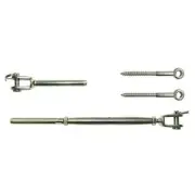 50 sets -Stainless Steel Wire Rope Balustrade Kit DIY Jaw/Swage Fork Turnbuckle