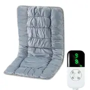 Heated Seat Cushion Electric Seat Backrest Heating Pad Foot Warmed Mat Washable(best) Gray-EU Plug