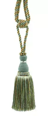 DÉCOPRO Tassel Tieback, Style# TBH8, Color# 5939 - Island Breeze Blue [Set of 4]