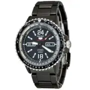 Seiko 5 Sports SRP355K1 Black Automatic Men Wristwatch SRP355 New