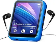 32GB MP3 Player Bluetooth 5.0, Full Touch Color Screen Portable Mini MP3 Player, HiFi Lossless Music Player with Speakers, FM Radio, Voice Recording, Pedometer, E-Book, Support up to 128GB