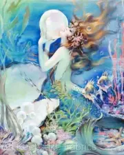 Clive Fantasy Mermaid Dreams Crazy Quilt Block Multi Szs FrEE ShiP WoRld WiDE