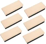 6pcs Chalkboard Erasers- Campus Style Chalkboard Erasers Felt Wood Whiteboard Blackboard Cleaner for Kids Teachers Classroom Office