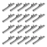 500 Pcs Elastic Cord Crimp Ends, Elastic Barbed Cord Fastener, Silver Tone