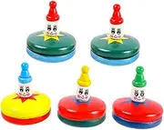 Interactive Gyro Toy Small Wooden Toys for Boys and Girls Gyroscope for Adults Promote Hand Eye Coordination