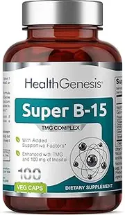 Super B-15 Pangamic Acid Complex 100 Vcaps - TMG | Healty Oxygen Levels | Energy