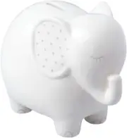 Ceramic Elephant Money Bank, Baby Keepsake, White