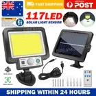 117 LED Solar Motion Sensor Security Flood Light Wall Lamp Garage Garden Yard