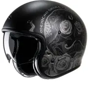 V31 Desto Black Grey MC5Sf Open Face Helmet