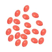 200Pcs 12x8mm Dia Oval Soft Plastic Glow Fishing Beads Tackle Tool, Red