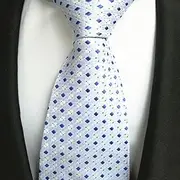 Small Square tie, Light Blue Silver Grey tie, Korean Professional Tie Necktie