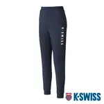 K-SWISS SWEAT PANTS運動休閒長褲-女-藍