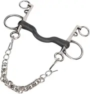 Horse Snaffle Chew, Horse Mouth Bit, Stainless Steel Safe Horses Horse Chew Snaffle Bits for Training Equestrian Equipment (127MM)