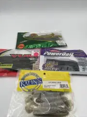 YUM, BERKLEY POWER BAIT, KALINS AND BASS PRO SHOPS SOFT PLASTIC BAITS!