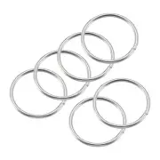 45mm(1.77") OD Metal O Ring Non-Welded Craft Hoops for DIY Silver Tone 12pcs
