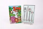 Child's Cutlery Set Stainless Steel D.Line Gift Kids Knife Fork Spoon Zoo