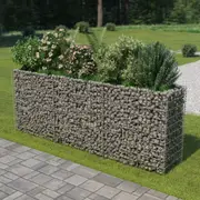 Gabion Raised Bed Galvanised Steel 270x50x100 cm vidaXL