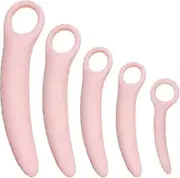 QoQiu 5-Pack Silicone Pelvic Floor Muscle Dilator Trainer SetPelvic Wand Massager for WomenPelvic Floor Muscle Trainer, Pelvic Floor Strengthening Bor