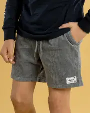 [Skylark] Skylark Boys' Texture Elastic Waist Shorts in Slate Blue Size 16 16 Slate Blue